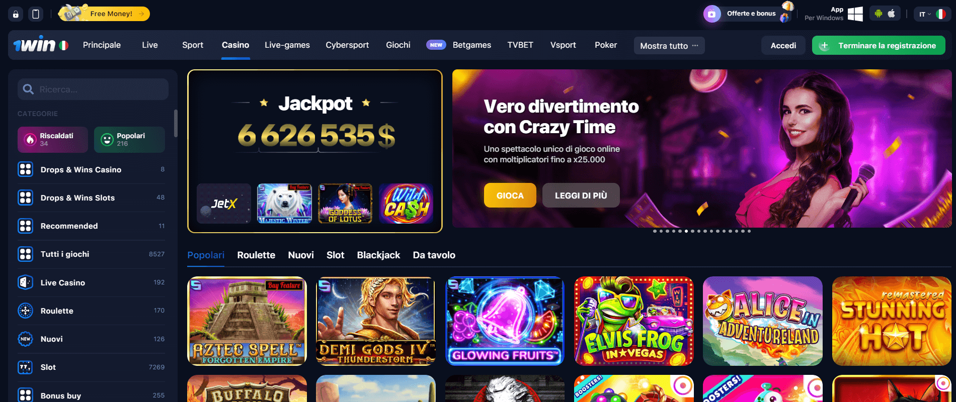 1Win Giochi Casino