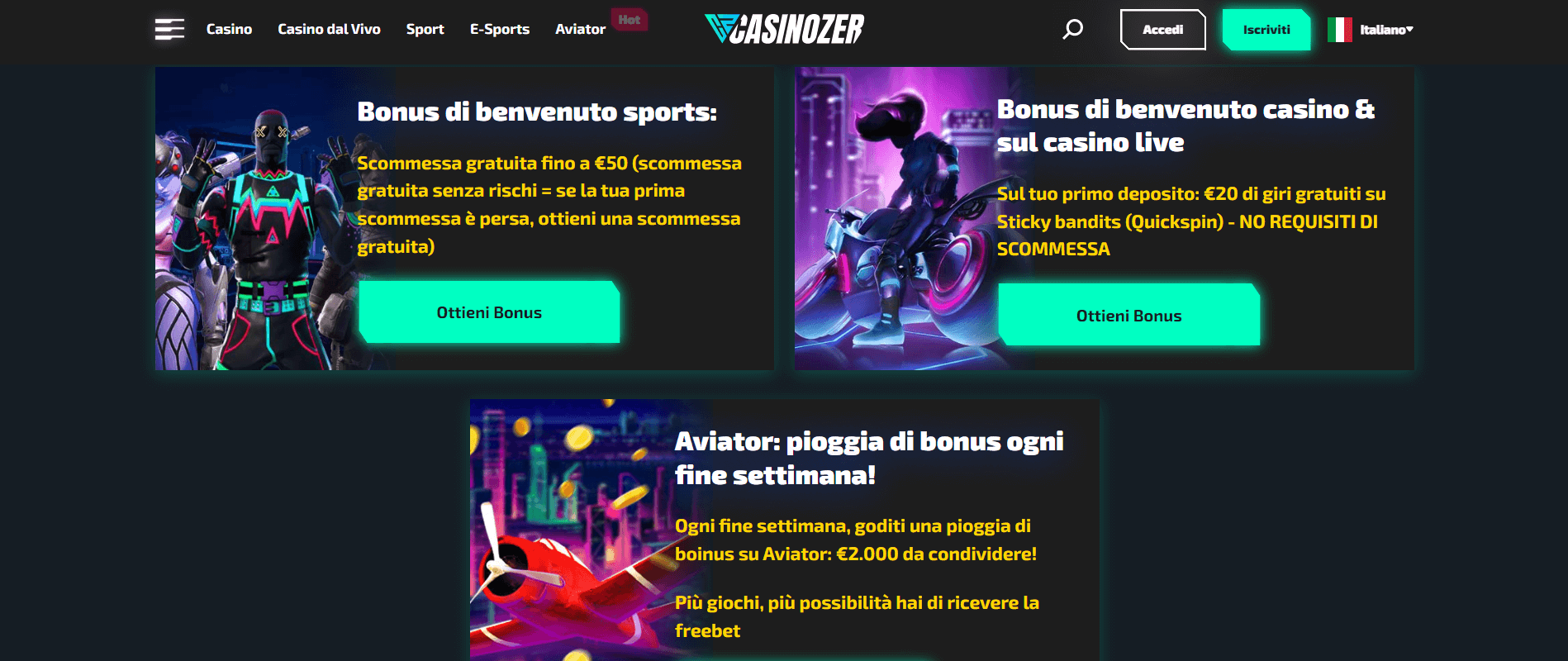 Casinozer Bonus