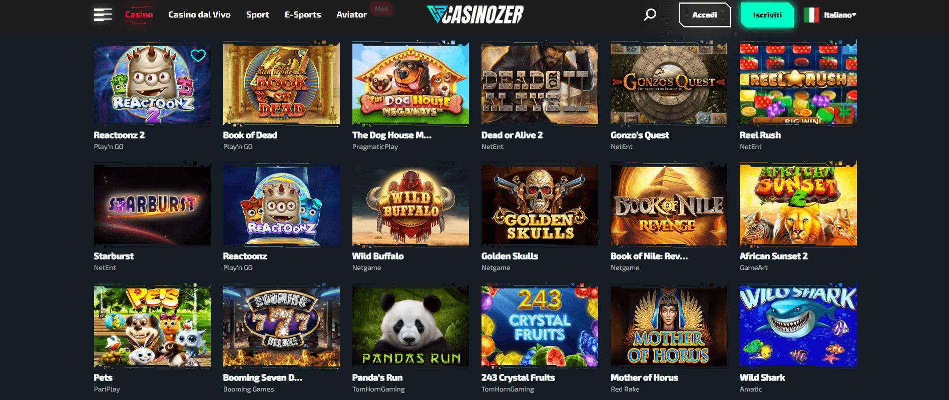 Casinozer Giochi da casino