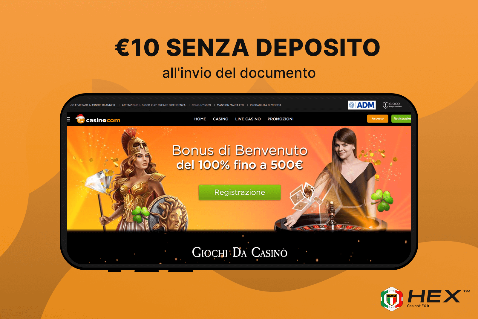 Casino esteri con bonus senza deposito