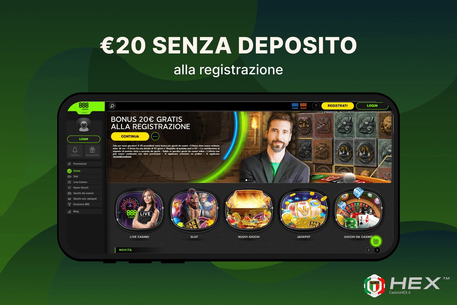 Casinò non AAMS bonus senza deposito