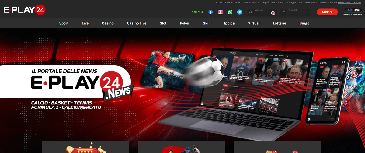 Eplay24 Home page