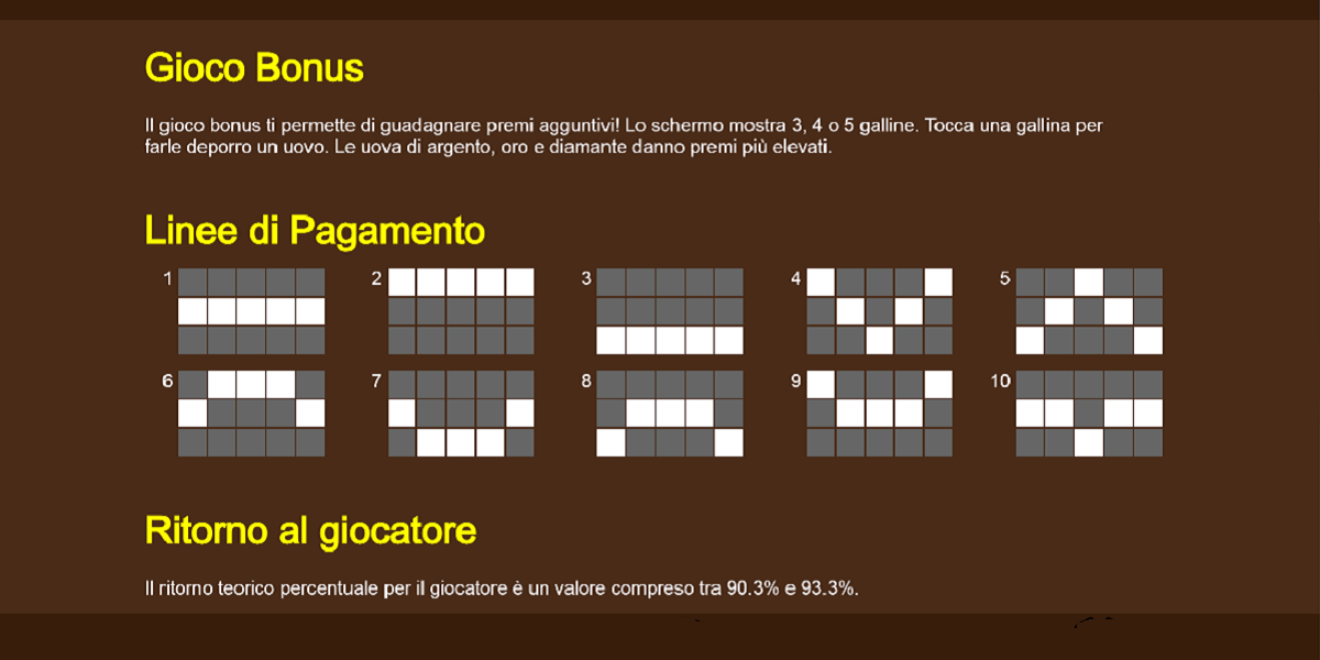 Fowl Play Gold Linee di Pagamento