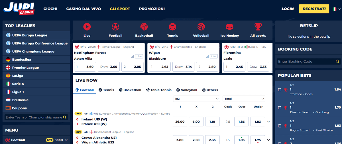 Jupi Casino Scommesse