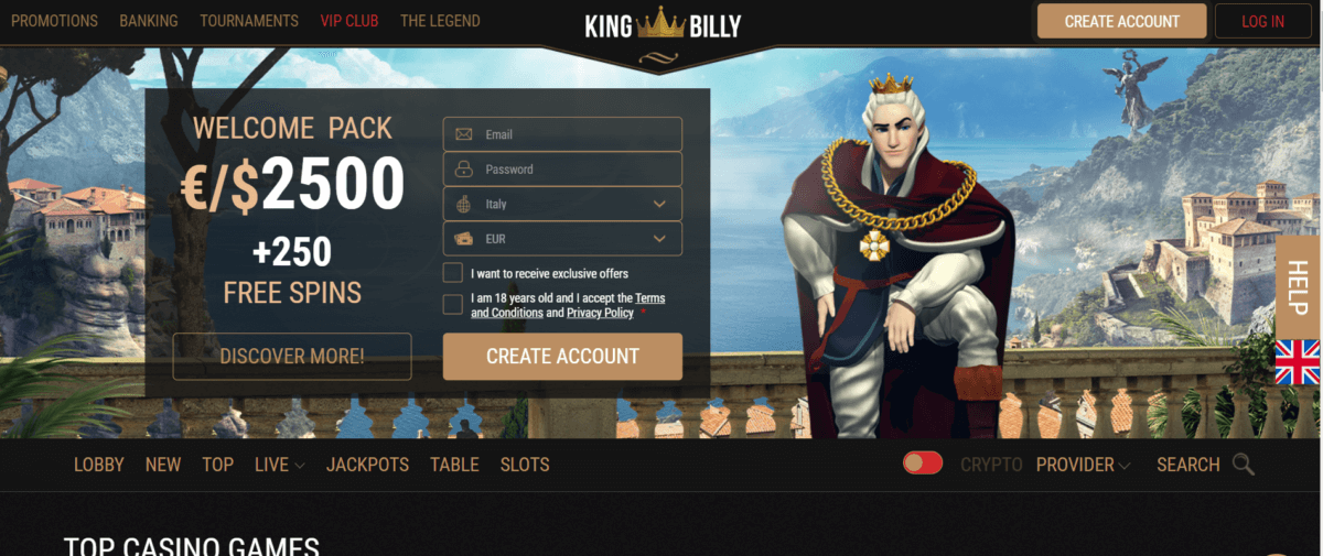 King Billy Casino Online