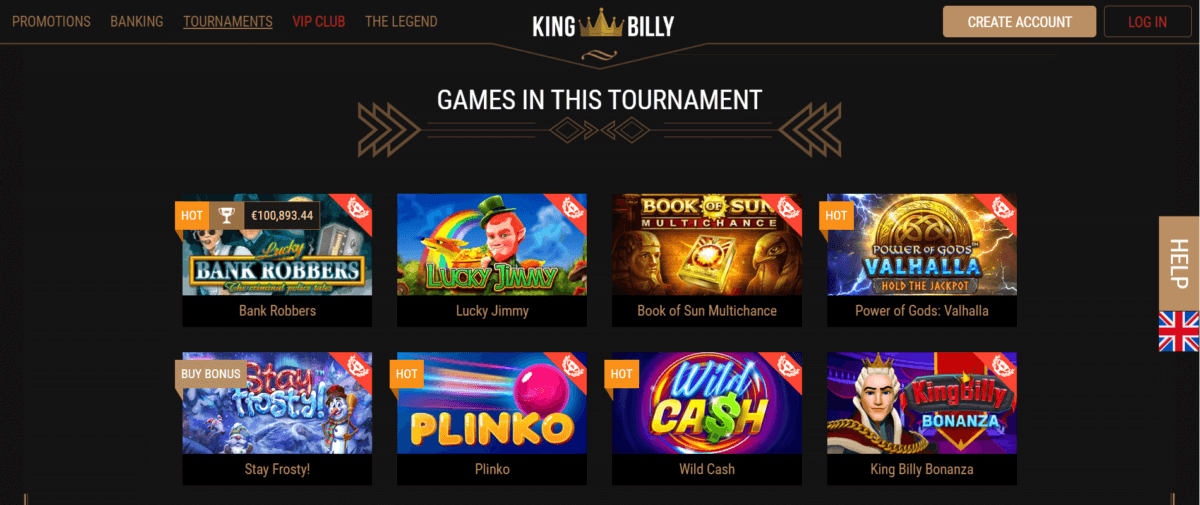 King Billy Tornei