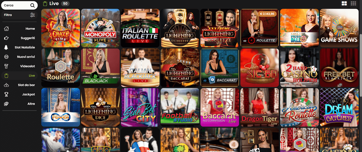 Puntoscommesse casino live