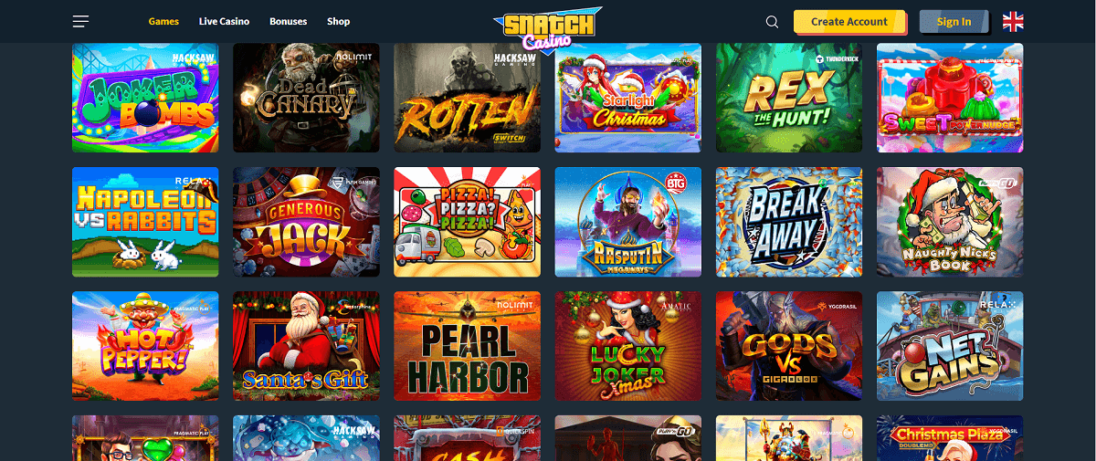 SnatchCasino Giochi