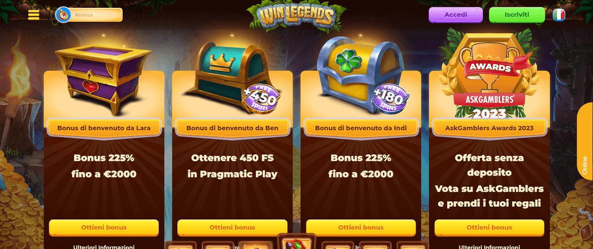 WinLegends Promozioni