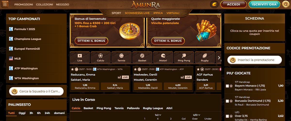 Amunra Scommesse