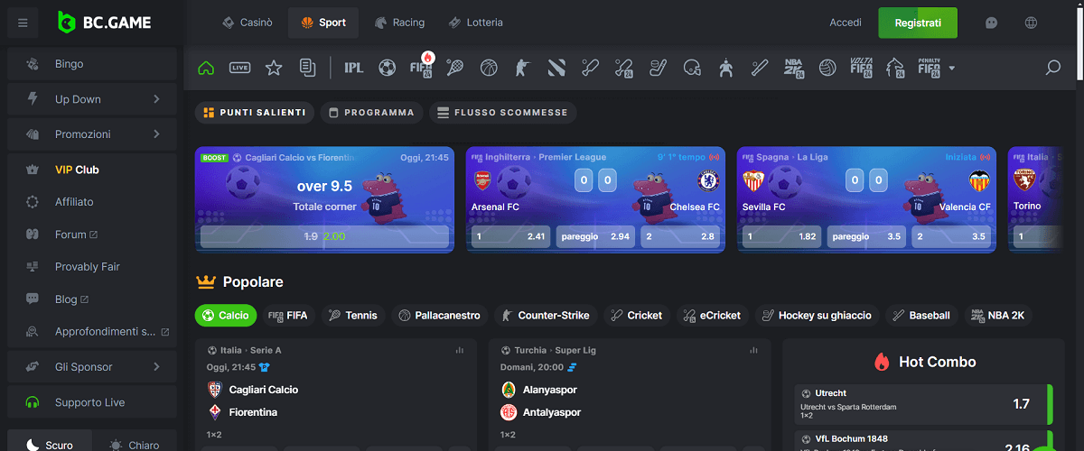 BC Game Scommesse