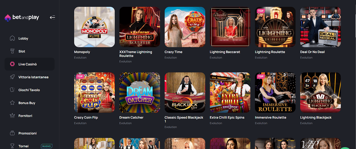 BetandPlay Casino Live