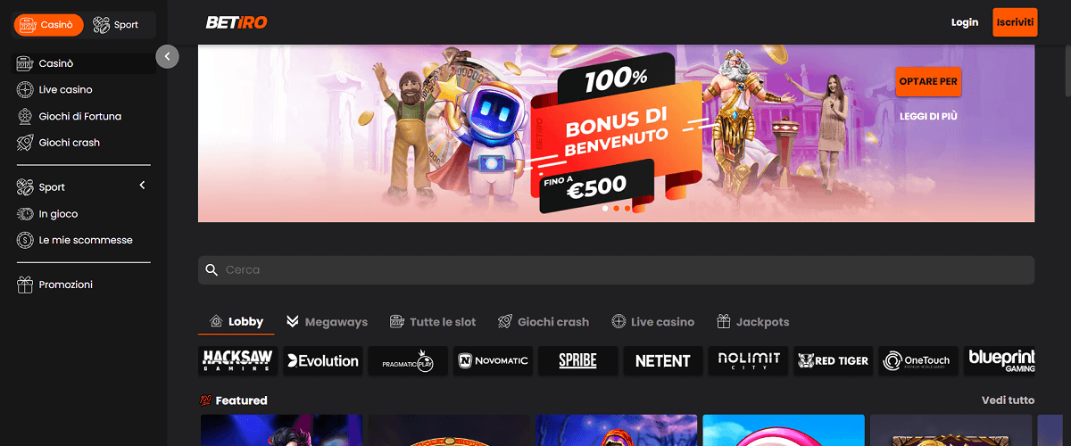 Betiro Homepage