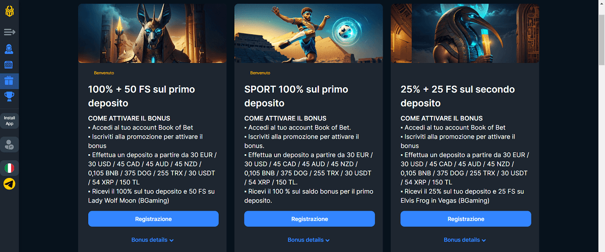 Book of Bet Bonus