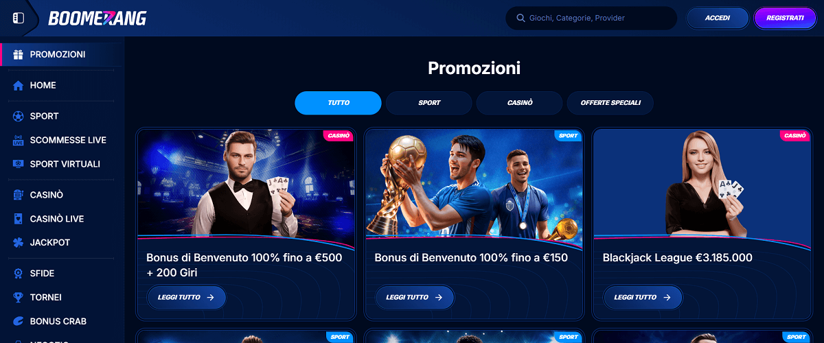 Boomerang Bet Bonus