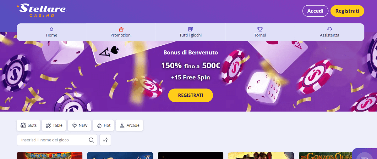 Casino Stellare Home