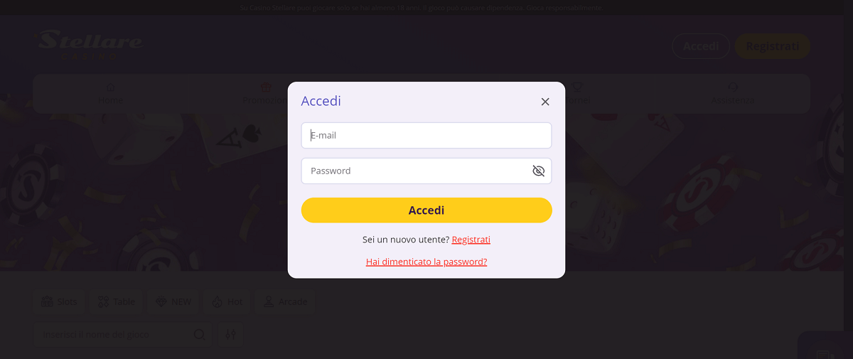 Casino Stellare Login