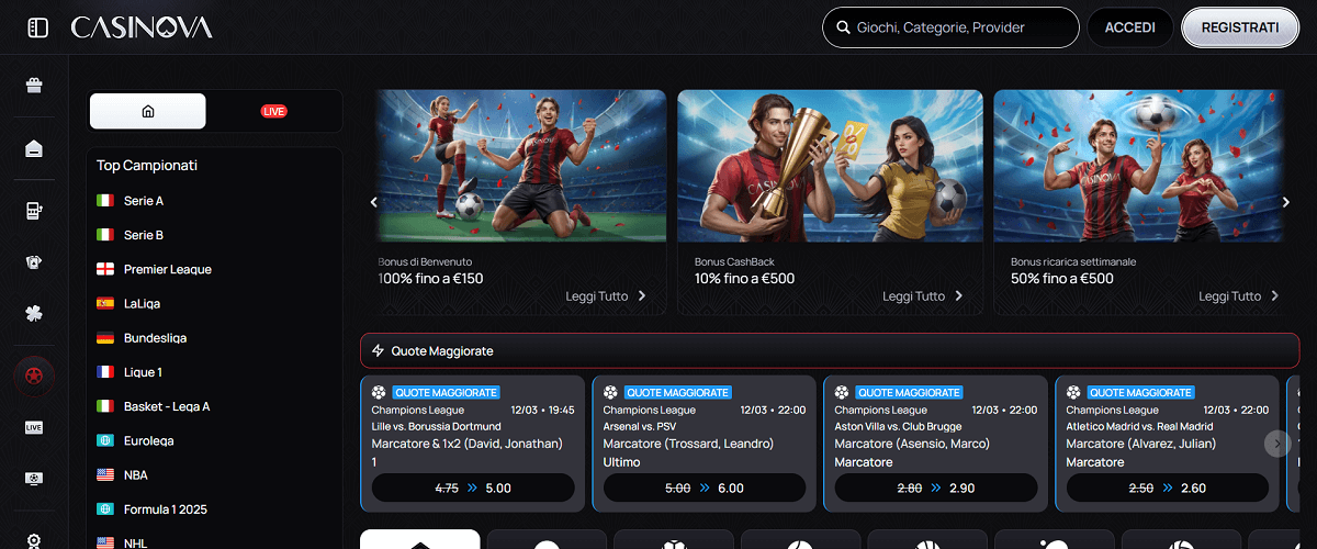 Casinova Scommesse