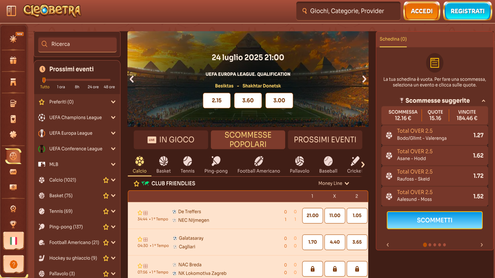 Cleobetra Casino Sportsbook Italy