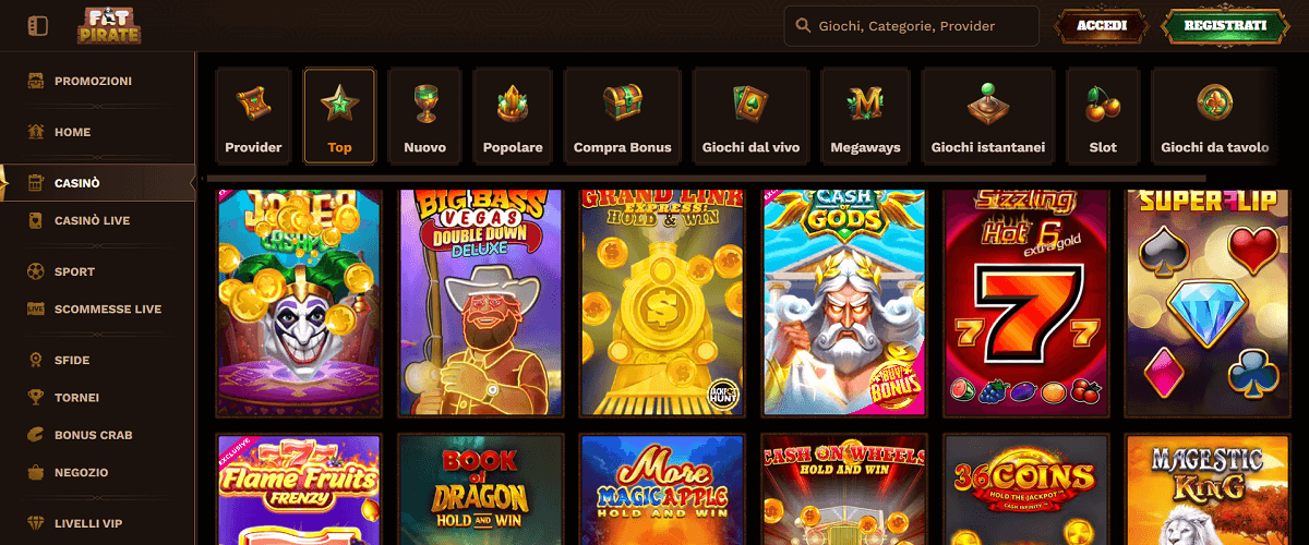 FatPirate Casino Giochi