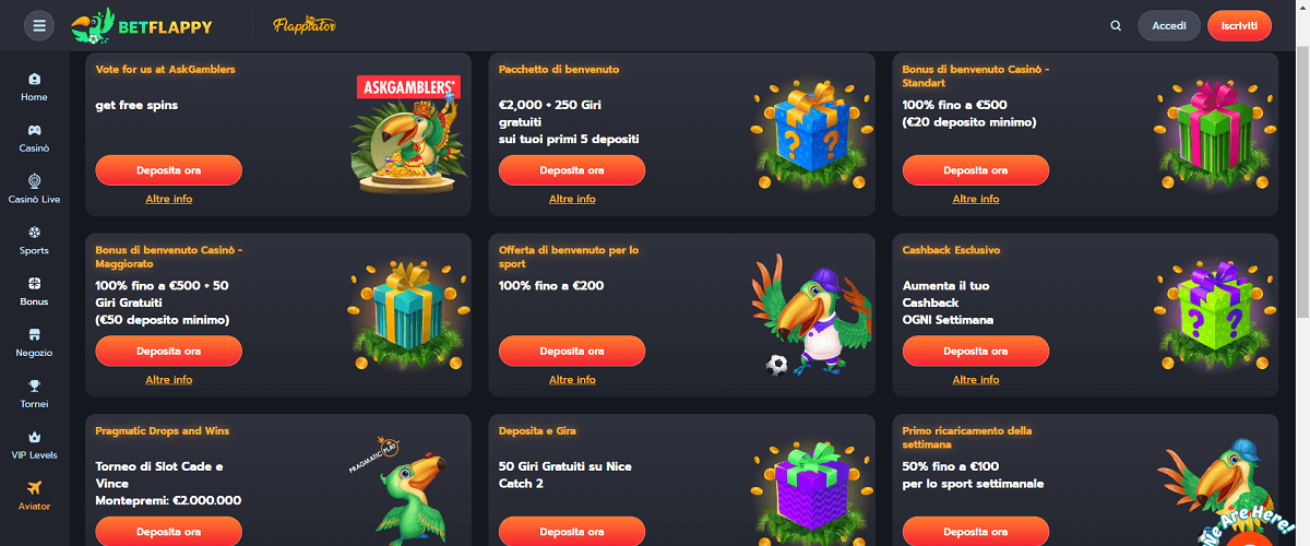 Flappy Casino Bonus