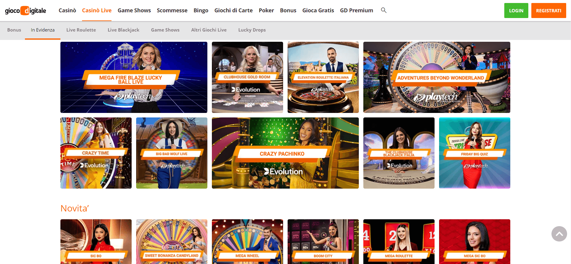 Gioco Digitale Live