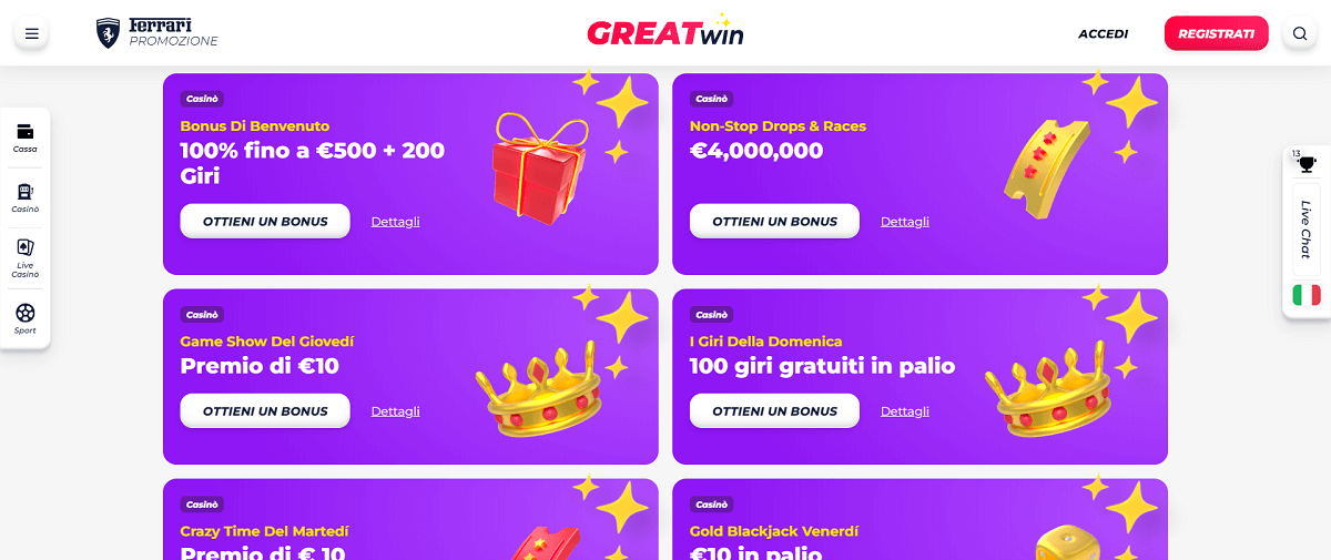 GreatWin Bonus