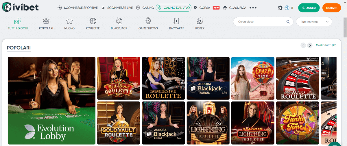 Ivibet Casino Live