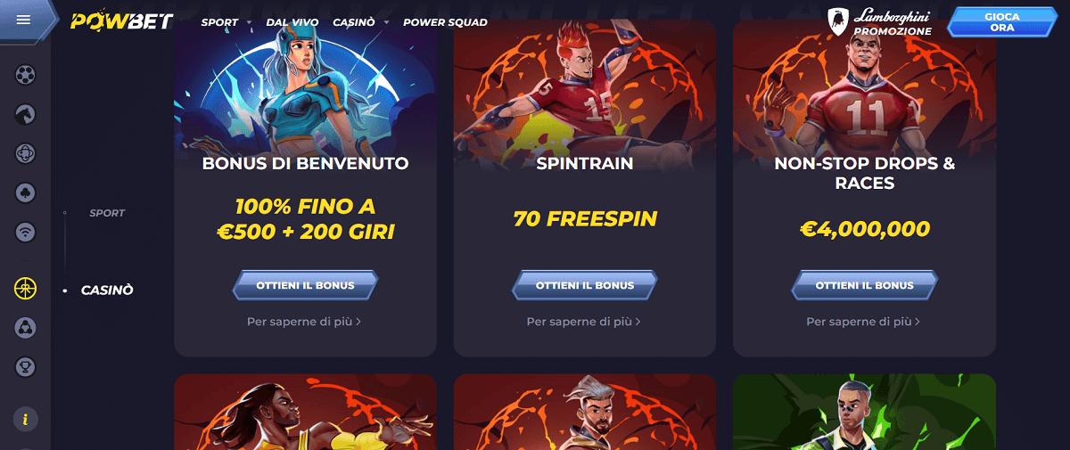 Powbet Bonus