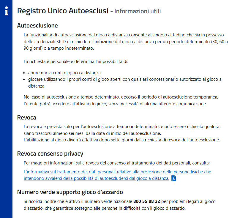 Revoca dellautoesclusione