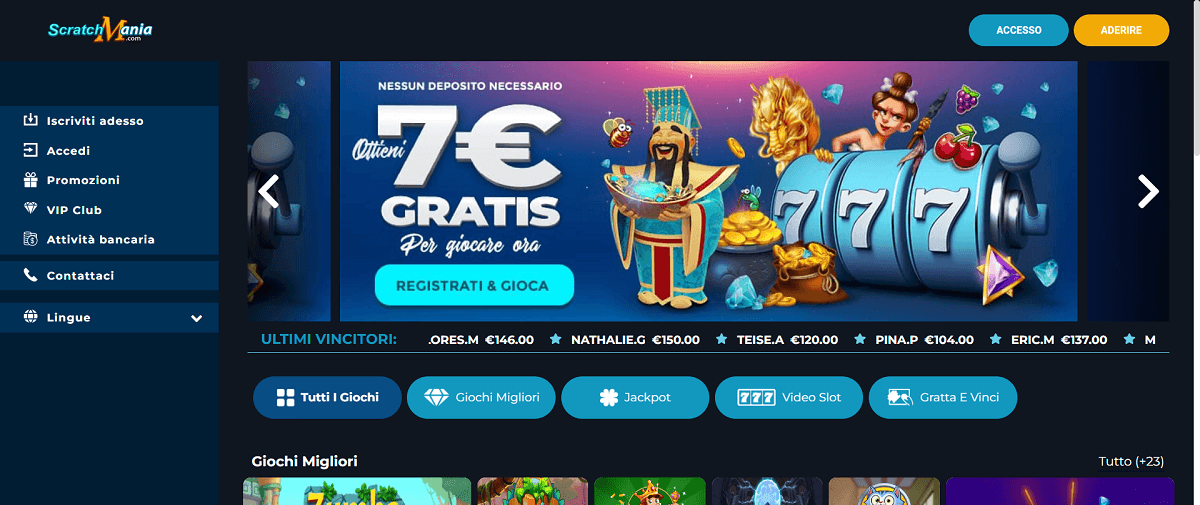 bonus Scratchmania 7 euro gratis