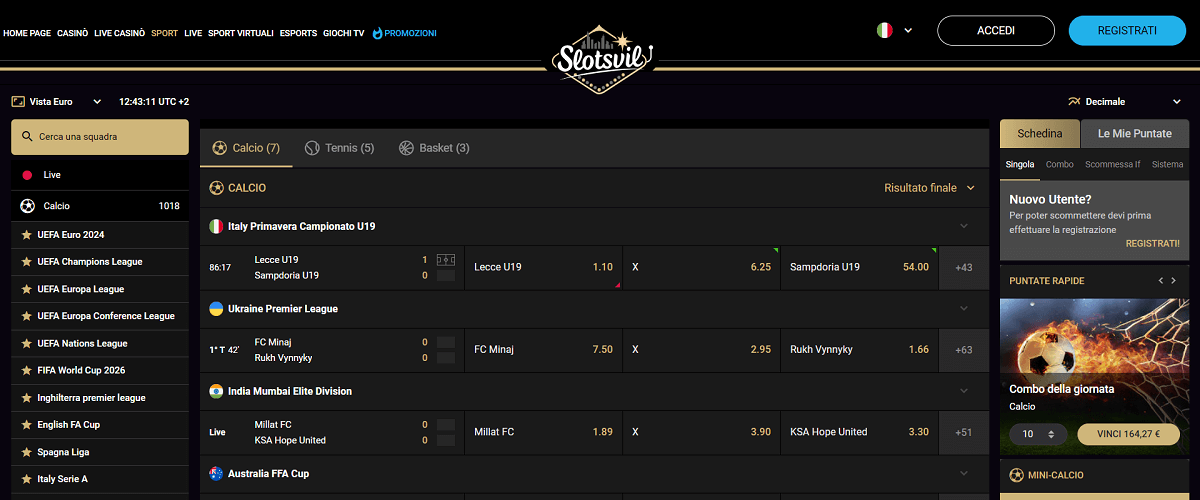 Slotsvil Scommesse