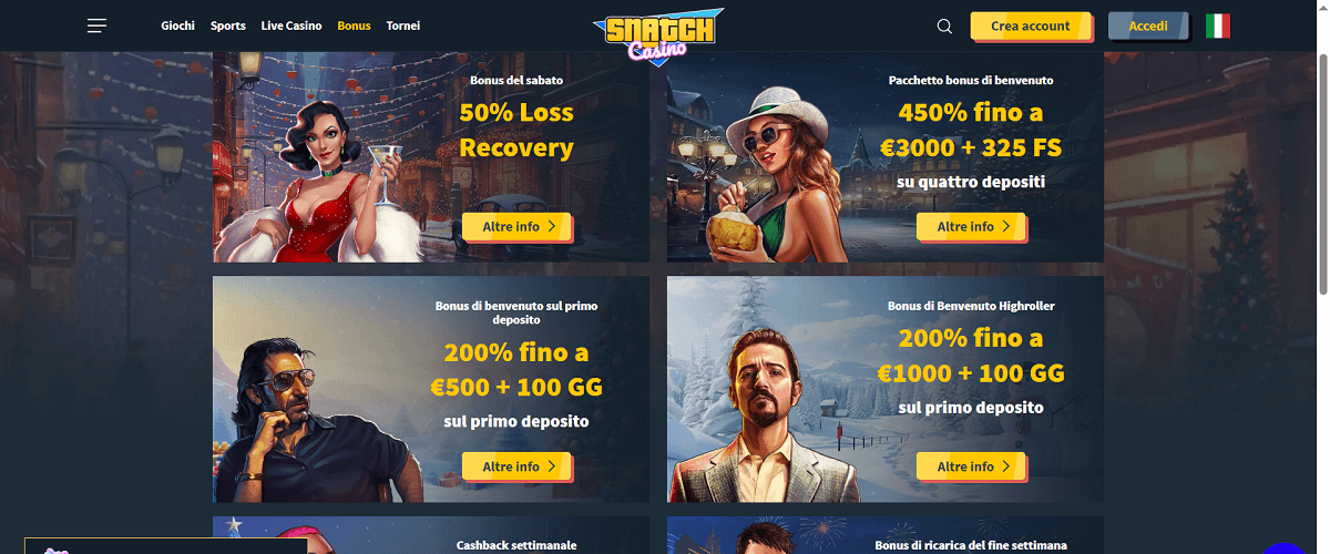 SnatchCasino Bonus