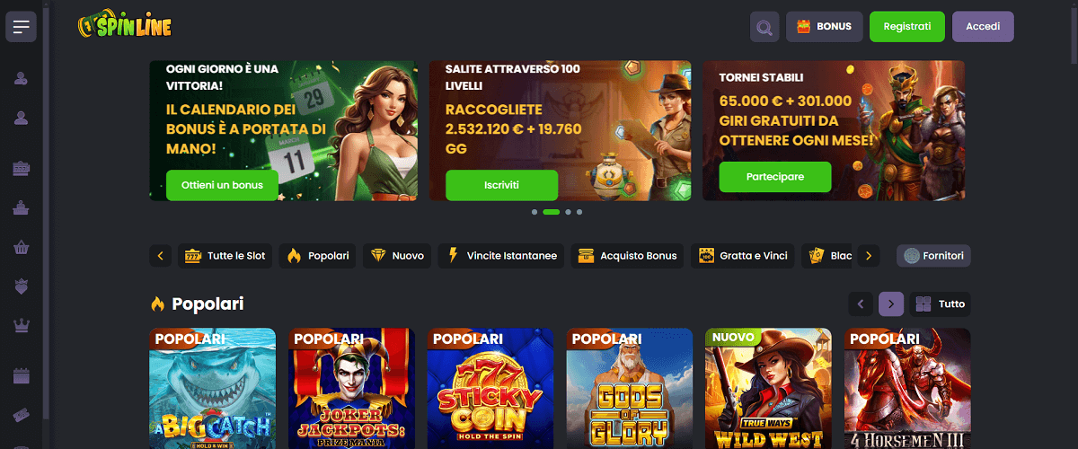 Spinline Bonus benvenuto