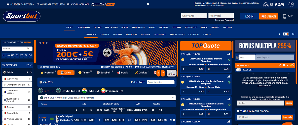 Sportbet Scommesse