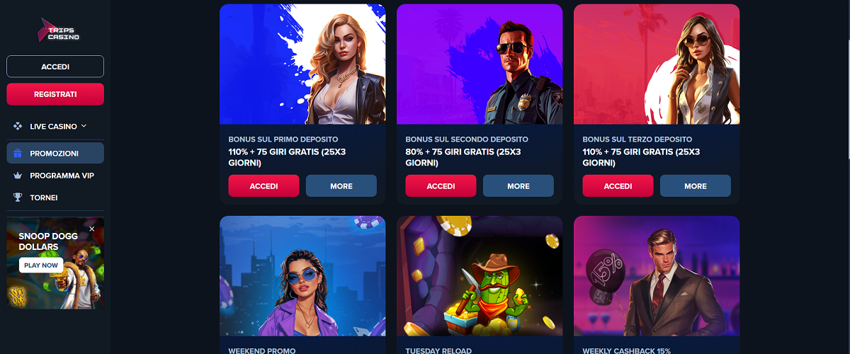 TripsCasino Bonus