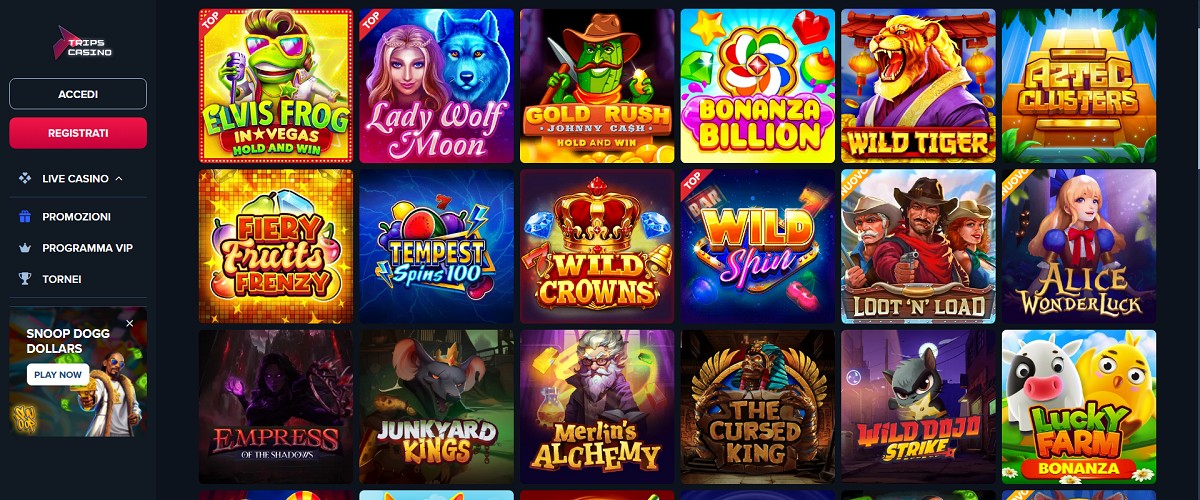 TripsCasino Giochi