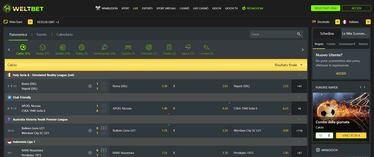 Weltbet Scommesse