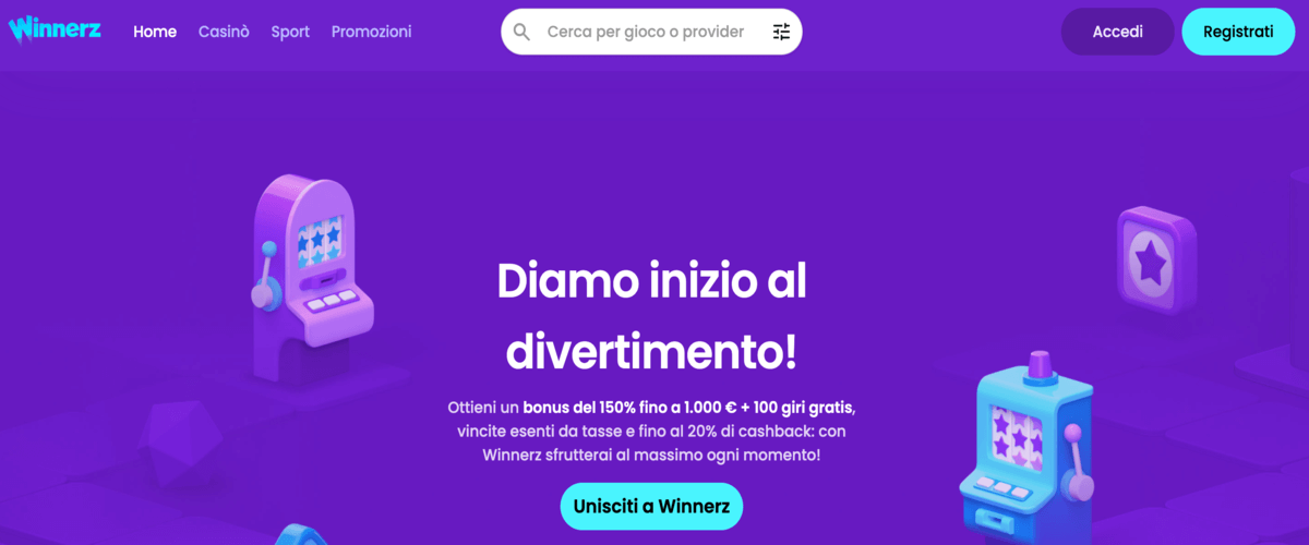 Winnerz Casino Homepage Italy