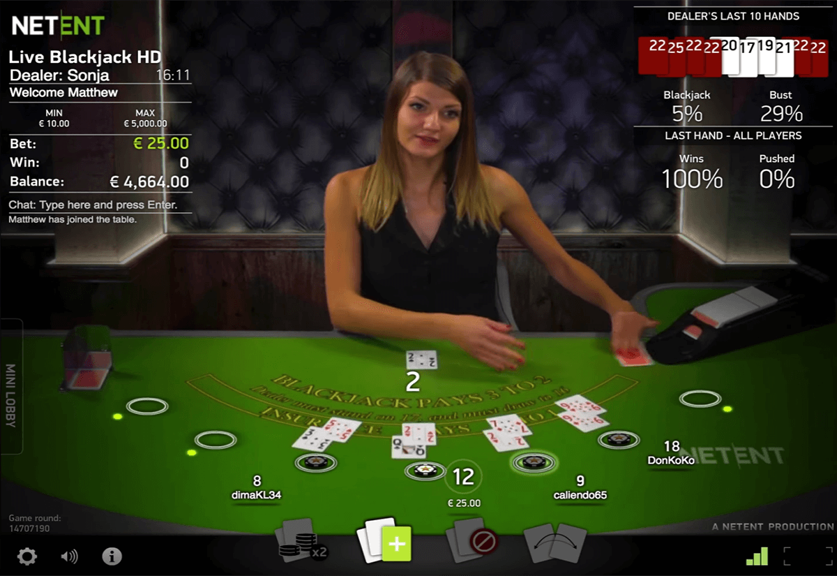 live blackjack netent 