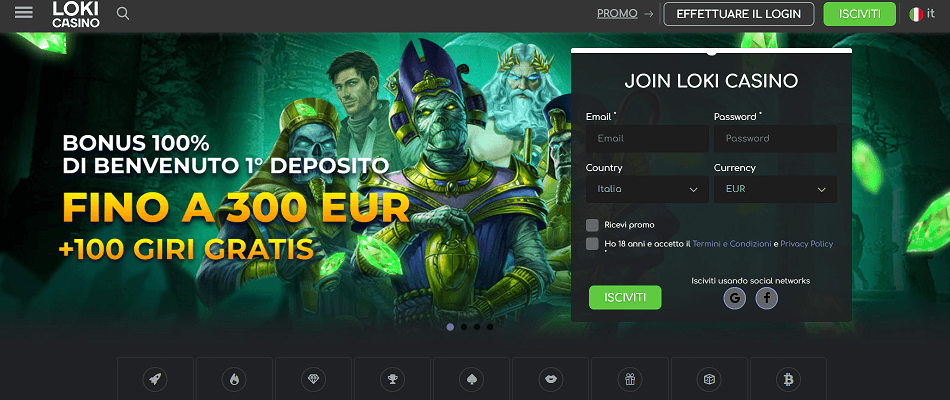 Loki Casino Bonus benvenuto